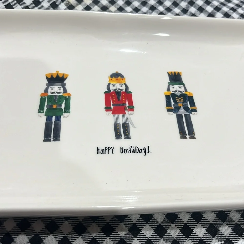 RAE DUNN NUT CRACKER CERAMIC TRAY